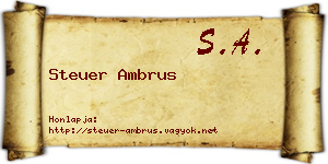 Steuer Ambrus névjegykártya